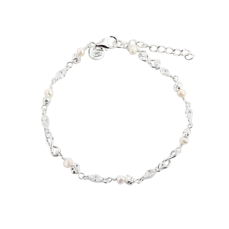 White Garden Bracelet  Silver