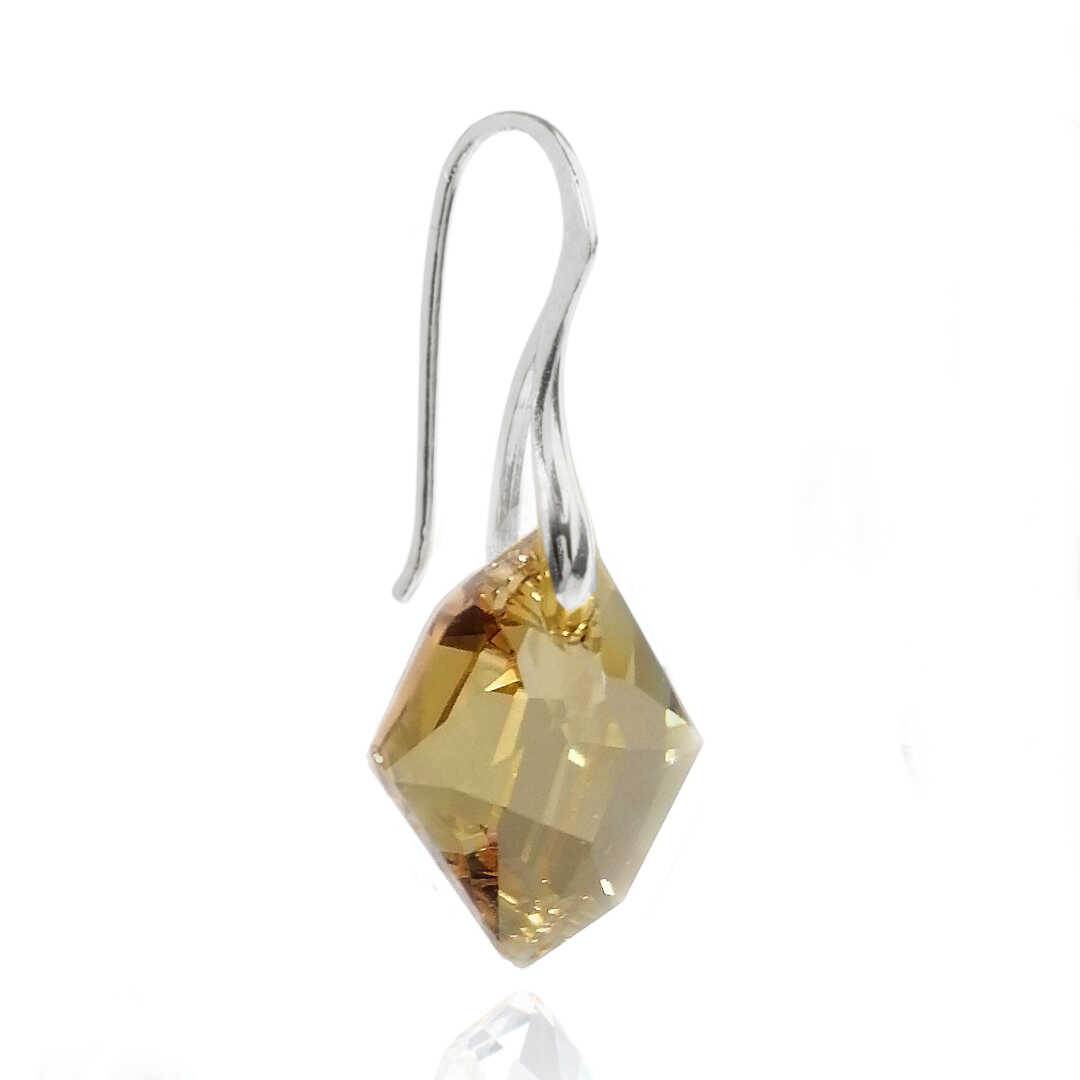 Arctic ørering Crystal Golden Shadow Sølv