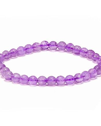 Armbånd Ametyst 6mm Facetslebet
