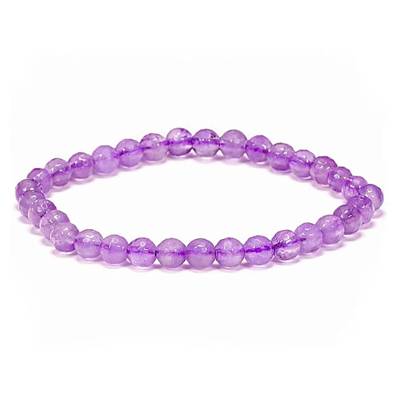 Armbånd Ametyst 6mm Facetslebet