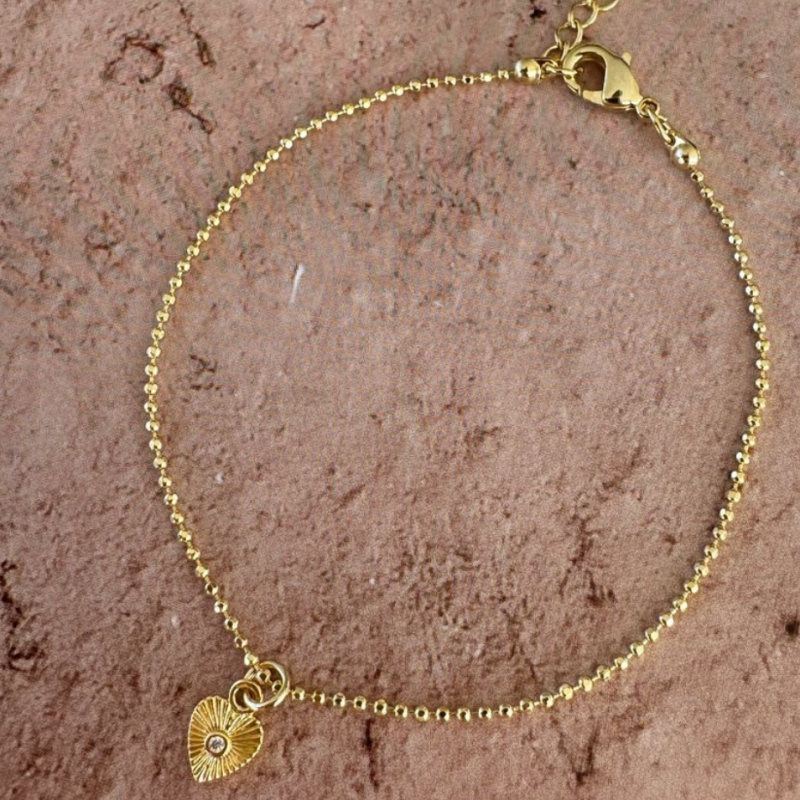 Armbånd Friihof Siig Guldbelagt Tiny Heart