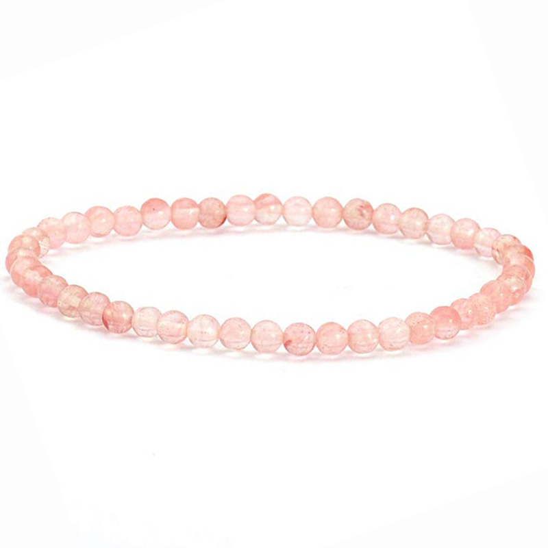 Armbånd Kirsbær Kvarts 4mm