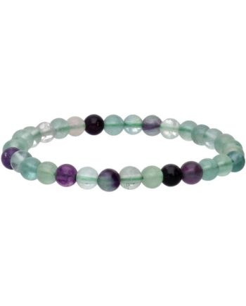 Armbånd Regnbue Fluorit 6mm
