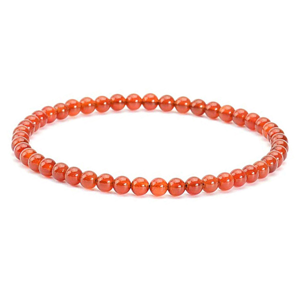 Armbånd Rød Agat 4mm