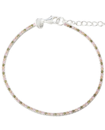 Blush Tennis Bracelet  Silver