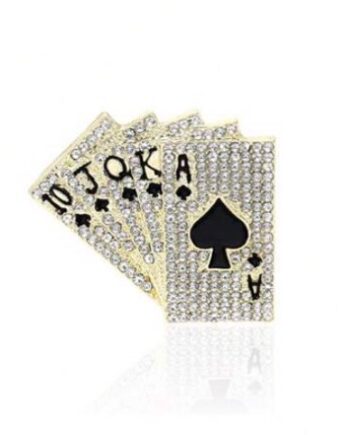 Broche Den Vindende Hånd Straight Flush Guld