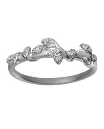 Bybiehl Jungle Ivy Sparkle Ring Sølv 3102a