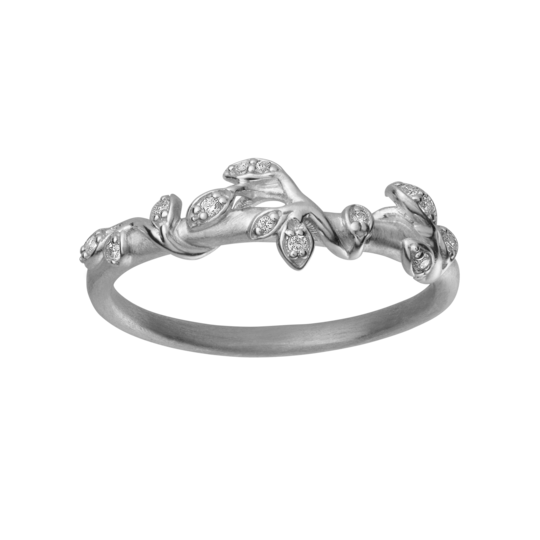 Bybiehl Jungle Ivy Sparkle Ring Sølv 3102a