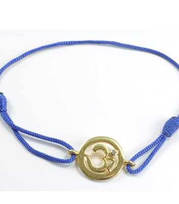 Chakra Aum Armbånd Chakra Med Safir 14mm Forgyldt