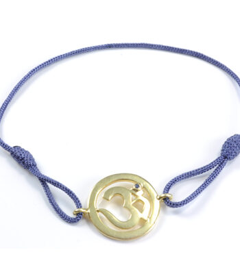 Chakra Aum Armbånd Chakra Med Safir 18mm Forgyldt