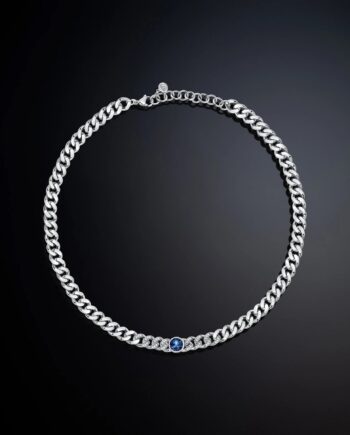 Chiara Ferragni Bossy Chain Blue Halskæde W33