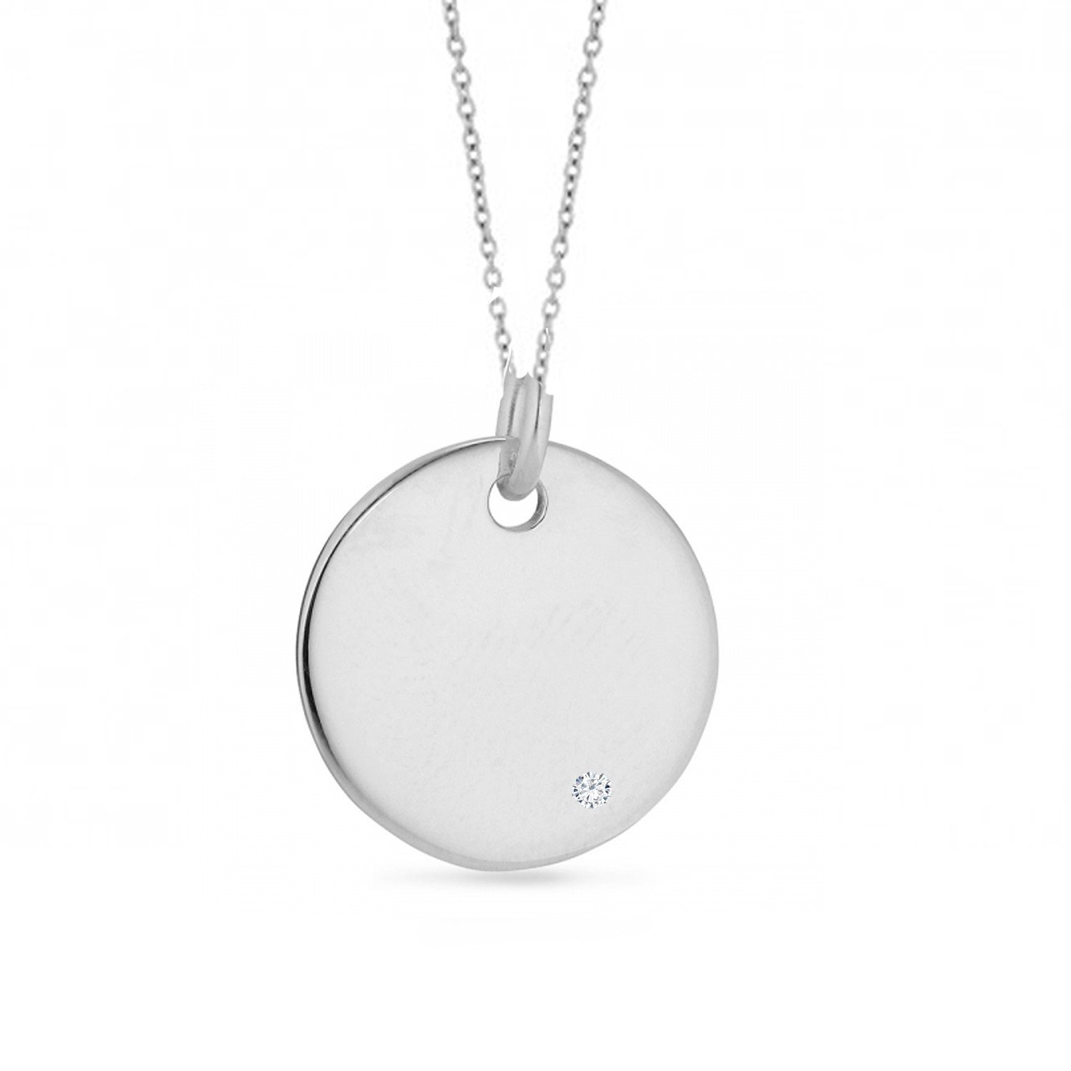 Dahl Lovetag Sølv Med Diamant Vedhæng Inkl Kæde