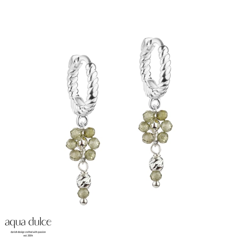 Daisy Olive Hoop Silver
