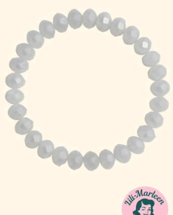 Emely Elastisk Armbånd Med Mælkehvide Perler