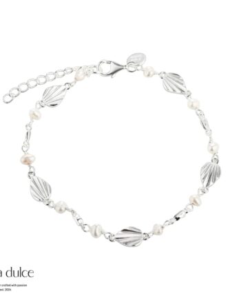 Fan Pearl Bracelet  Silver