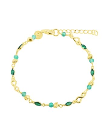 Green Garden Bracelet  Golden