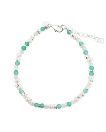 Green Garden Simple Bracelet  Silver