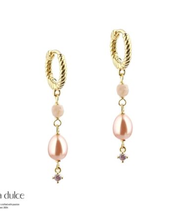 Koi Rose Hoop  Gold