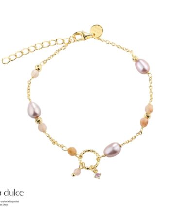 Koi Rose Pearl Bracelet  Golden