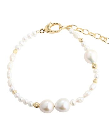 Line Pearl Bracelet  Golden