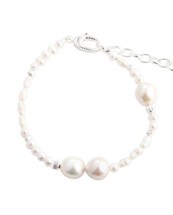 Line Pearl Bracelet  Silver