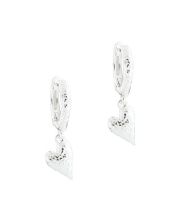 Love Hoop With Heart  Silver
