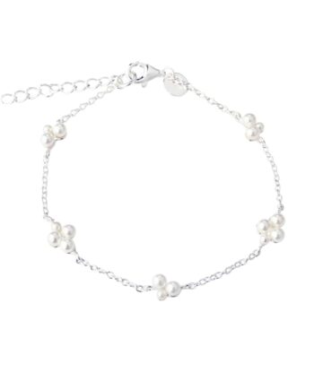 Luna Cluster Bracelet  Silver