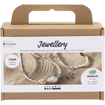 Mini Diy Kit Smykker Aventurin Halskæde Armbånd