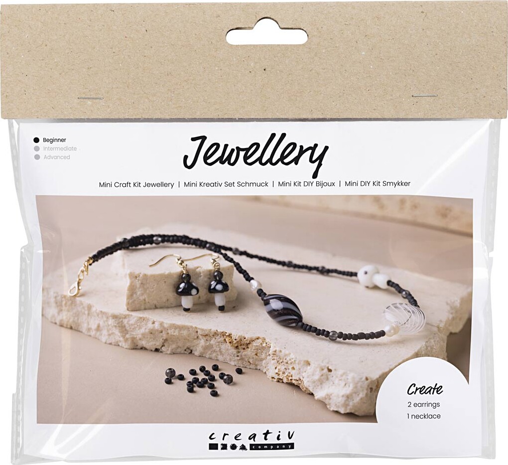 Mini Diy Kit Smykker Chunky Halskæde Sort Harmoni Creativ Company