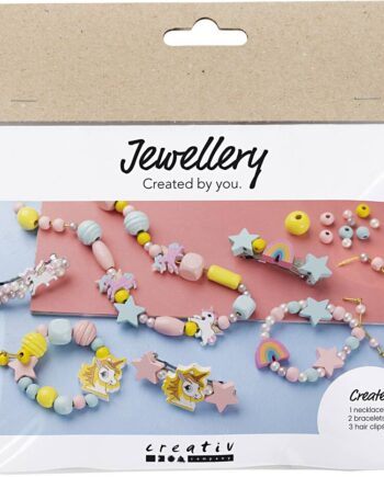 Mini Diy Kit Smykker Halskæde Armbånd Hårpynt Lys Blå Lys Rød Gul Creativ Company