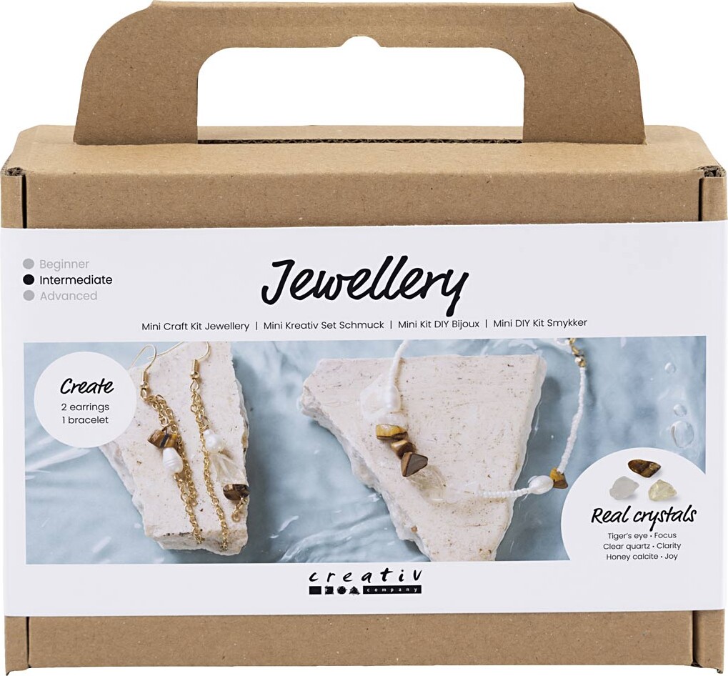 Mini Diy Kit Smykker Krystalhalskæde øreringe Creativ Company