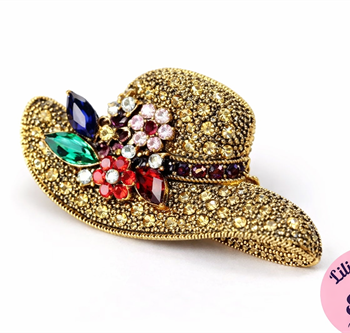 Miss Golden Glory Vintage Statement Broche