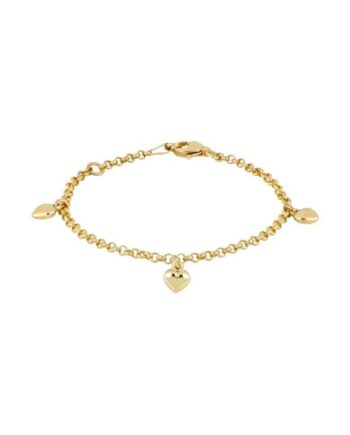 Nordahl Andersen Hjerter Armbånd Sølv Forgyldt 17cm