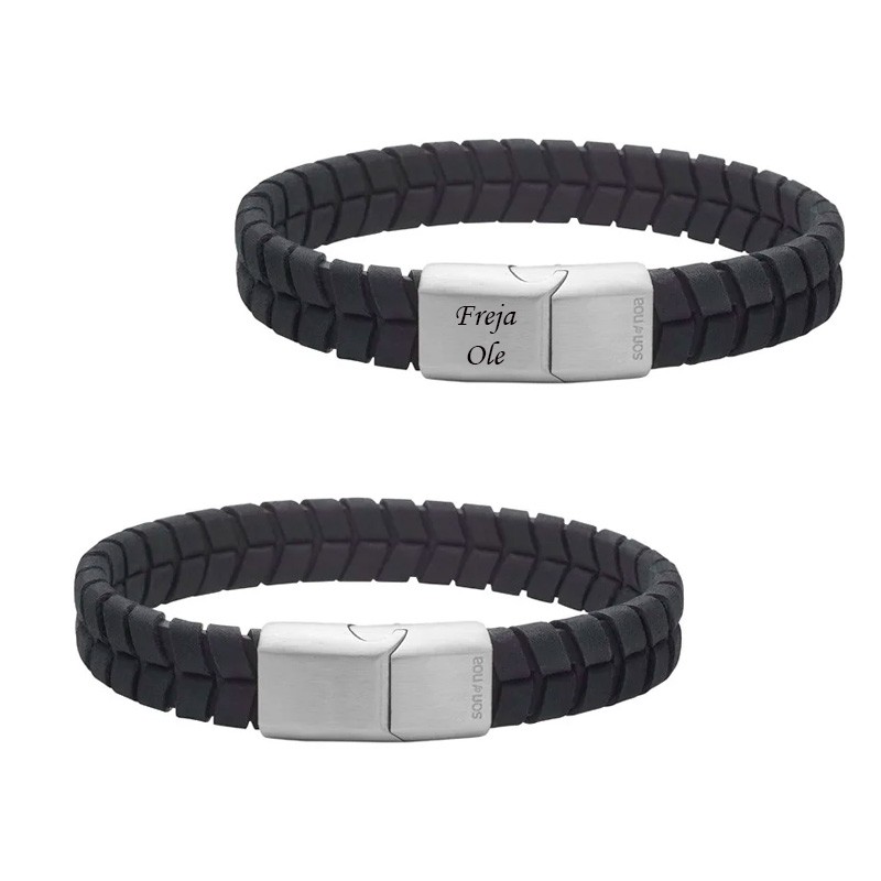 Nordahl Andersen Son Armbånd Sort Kalveskind 12mm