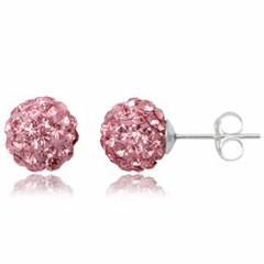 ørestikker Med Swarovski Krystaller ø8mm Par