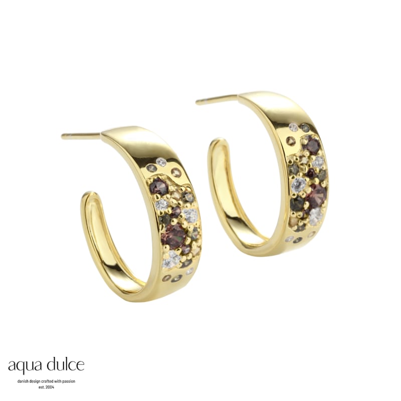Olive Stardust Hoop Golden