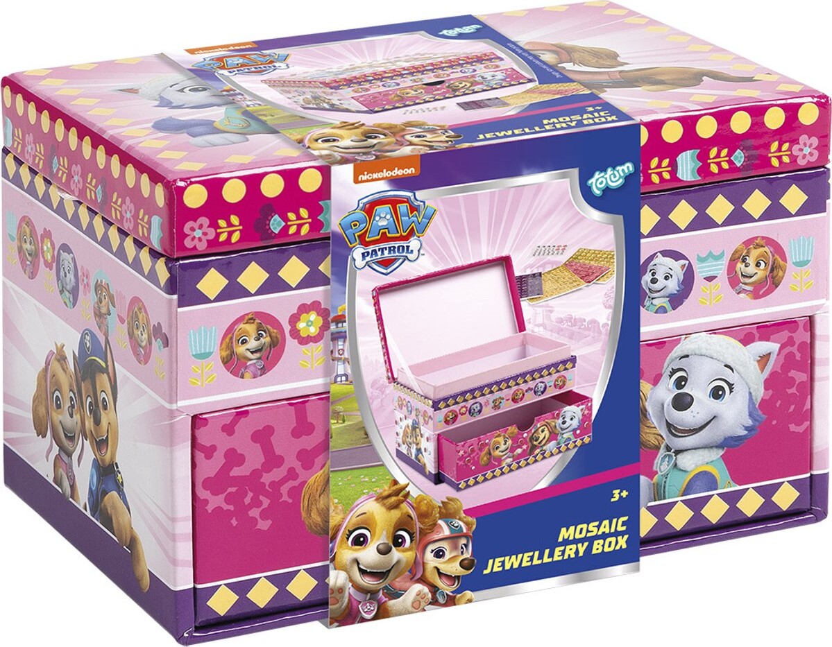 Paw Patrol Smykkeskrin Til Børn Inkl Mosaik Klistermærker Totum