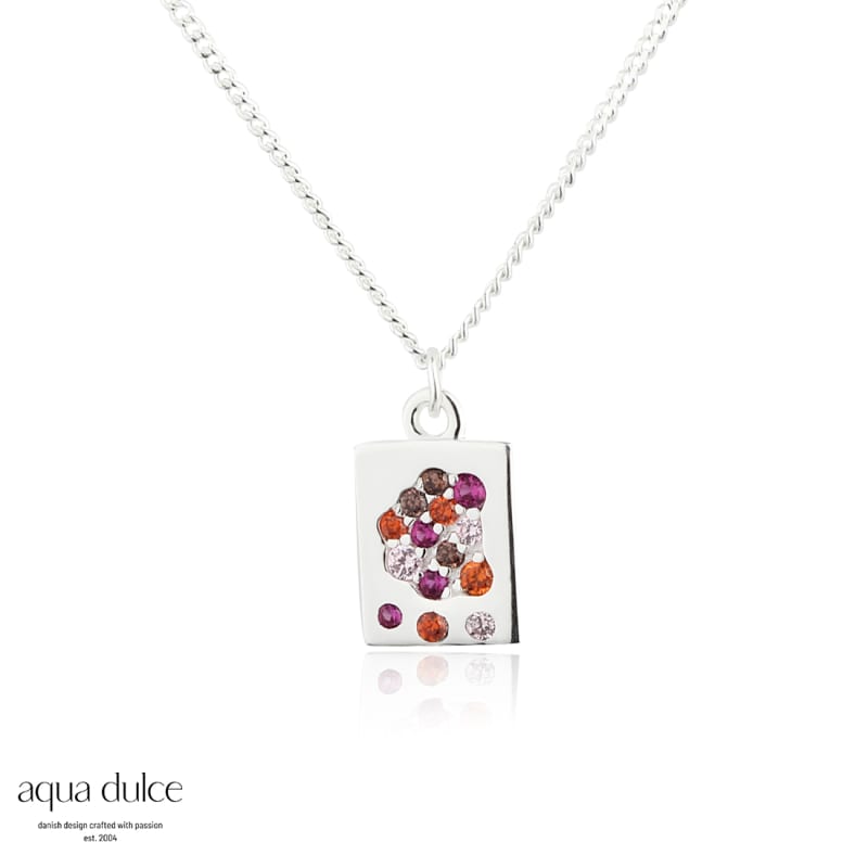 Pink Stardust Necklace Silver