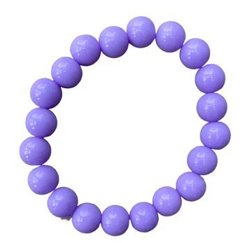 Plastik Armbånd Med Perler Nelly Lys Lilla