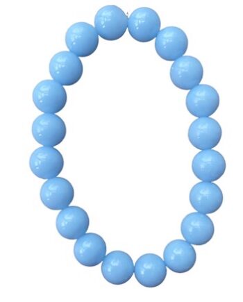 Plastik Armbånd Med Perler Nelly Lyseblå
