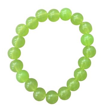 Plastik Armbånd Med Perler Nelly Neongrøn
