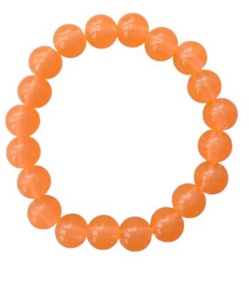 Plastik Armbånd Med Perler Nelly Neonorange