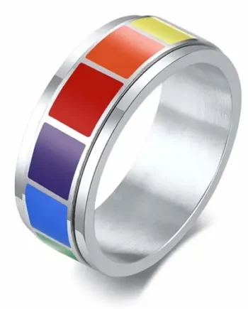 Spinning Pride Ringen Regnbuefarver