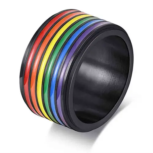 Spinning Ring 12mm Bred Lgbt