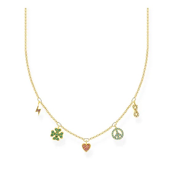 Thomas Sabo Charming Gold Symbols Guld Halskæde 45cm