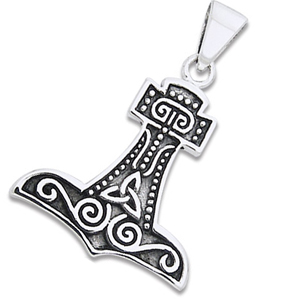 Thors Hammer Smykke Vedhæng 28mm Kæde