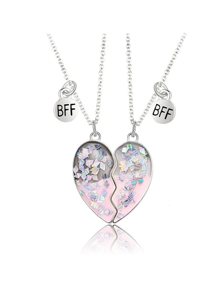 Unik Hjerte Venskabshalskæde Til