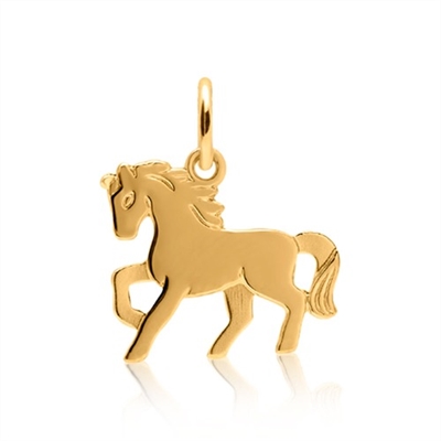 Vedhæng Guld Med Hest Mulighed For Gravering