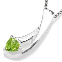Vedhæng Med Peridot 20mm Kæde
