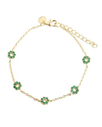 Verde Flower Bracelet  Golden